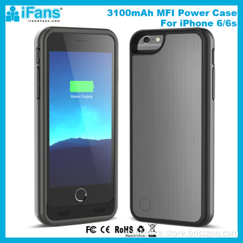 New Arrival 3100mAh Portable Power Bank Battery Charger Case for iPhone 6S MFI certificated
